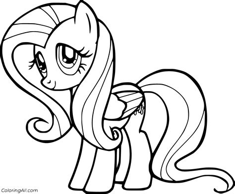 Fluttershy coloring page