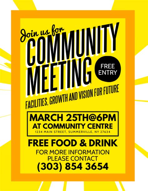 Flyer template for community event