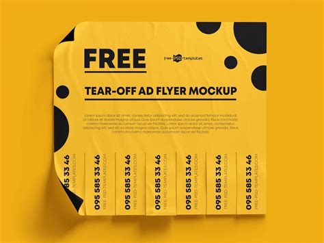 Flyer with Number Tear Off Template Design Resources