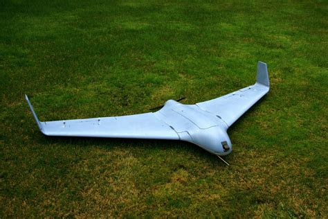 Flying wing drones in flight