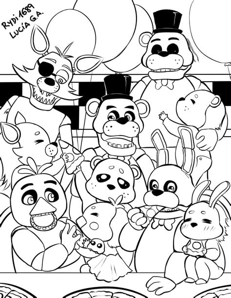 FNAF coloring printable 1