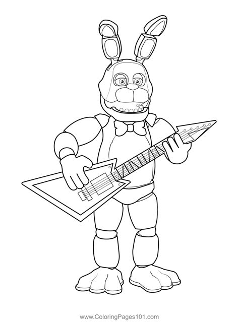 FNAF Bonnie the Bunny Coloring Page