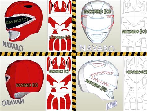 Foam and Worbla Power Ranger Helmet Template