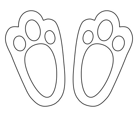 Foam bunny feet templates are perfect for 3D crafts and decorations