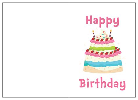 Colorful Foldable Birthday Card for Mom Printable 1