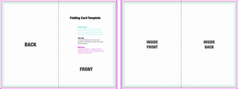 Creating the basic structure of a foldable card template