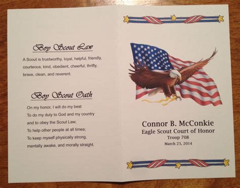 Foldable Eagle Scout Court of Honor Program Template