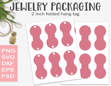 Foldable Jewelry Tag Template with Name