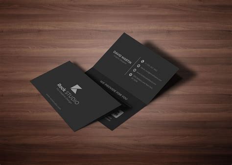 Folded Business Card Template