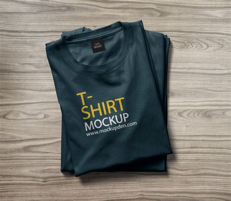 Folded T-Shirt Mockup Template Gallery 2