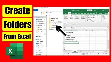 Folder Creation Excel