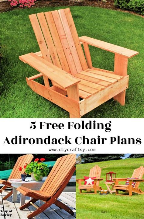 Folding Adirondack chair plan