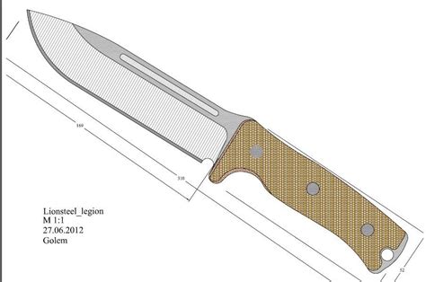 Folding Knife Template with Hinges