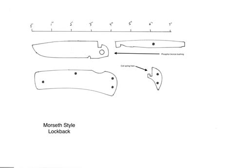 Folding Knife Template with Rivets