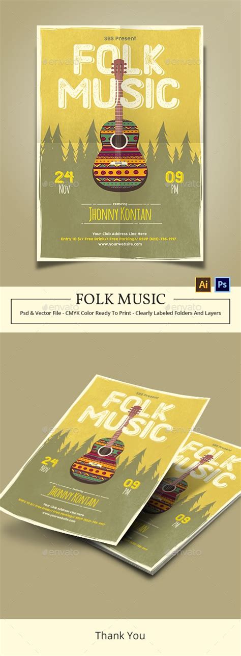 Folk Music Flyer Template