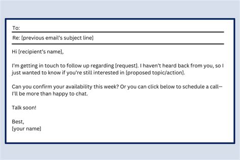 Follow-up email template