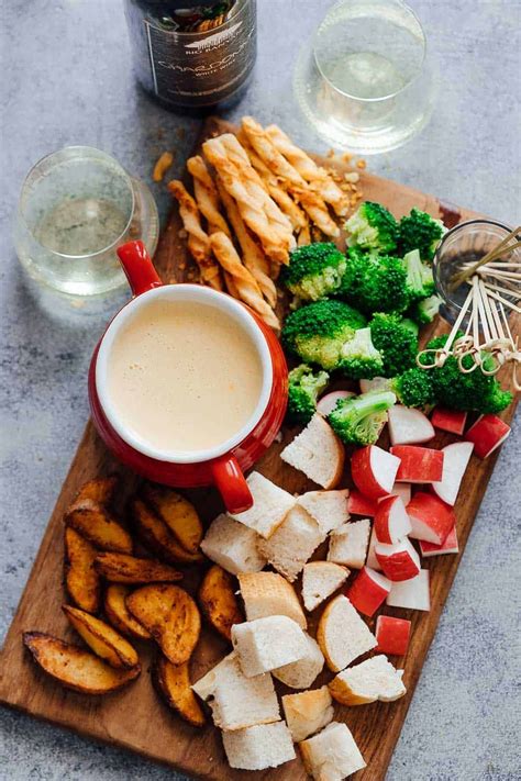 The Melting Pot fondue dipping options