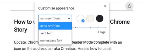 Font Customization Reader