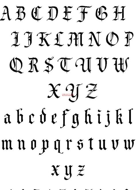 Font tattoo designs