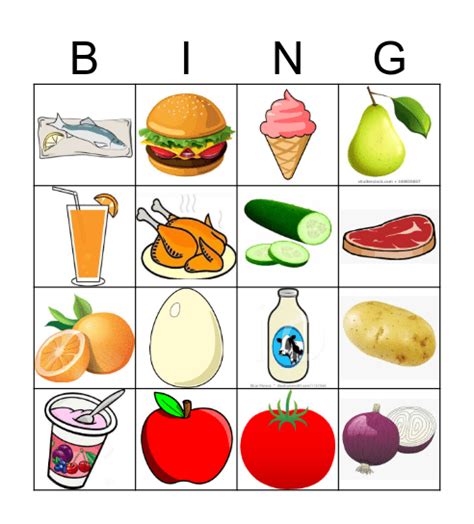 Food and Drink Bingo for team building