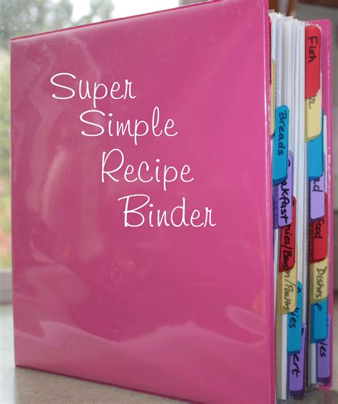 Food and Recipe Binder Tabs