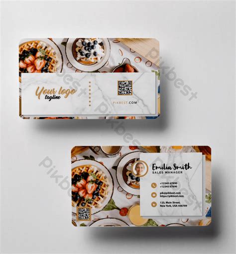 Food Blogger Business Card Template