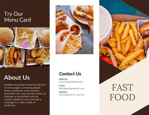 Food Brochure Template