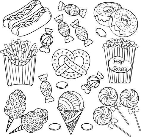 Food Coloring Pages for Adults