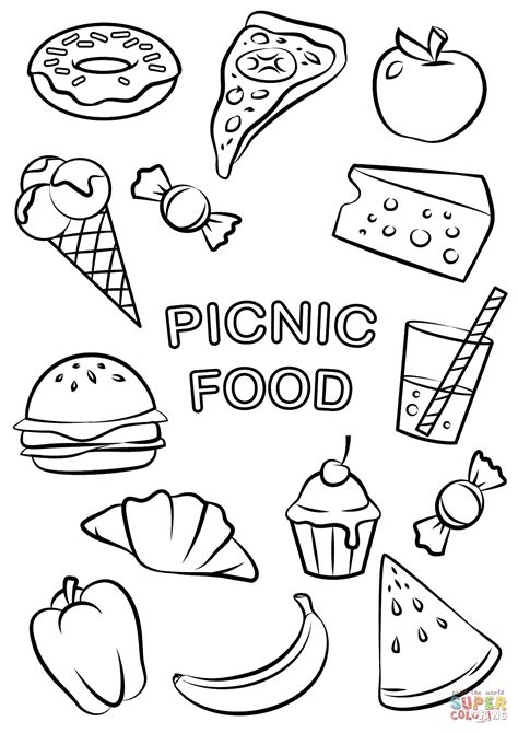 Food Coloring Pages Gallery