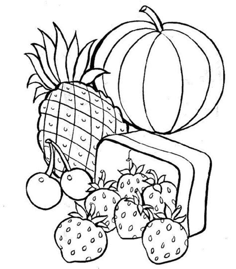 Food Coloring Pages Printable