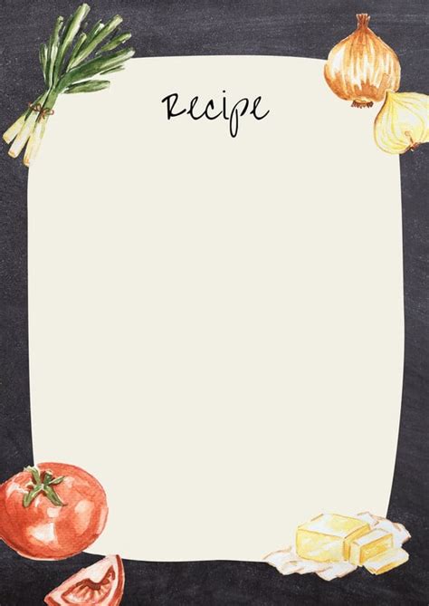 Food and cooking template