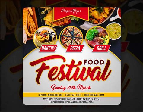 Food festival flyer template example