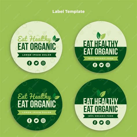 Food Label Design Template Example