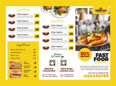 Food Menu Brochure Template