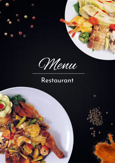 food menu template google docs free download