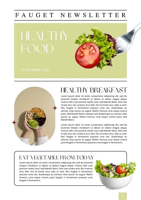 Food Newsletter Template