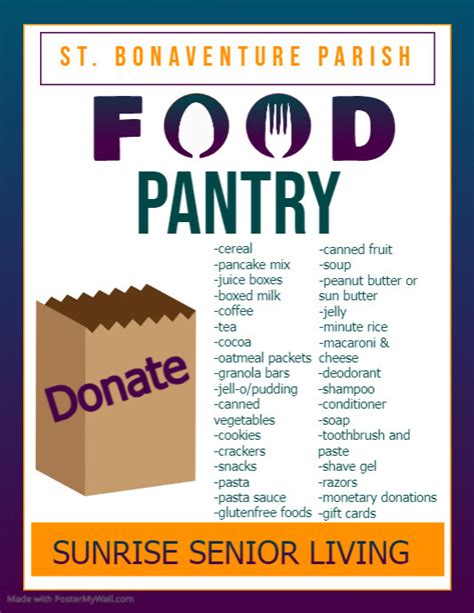 Food Pantry Flyer Elements