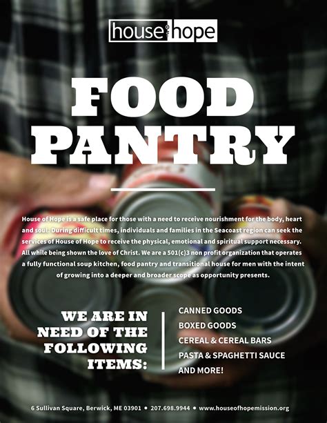 Food Pantry Flyer Template Design Inspiration