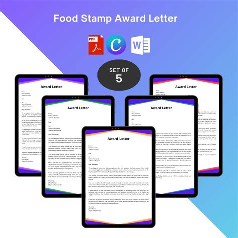 Food Stamp Award Letter Changes