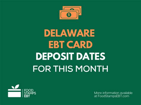 Delaware Food Stamp Deposit Dates