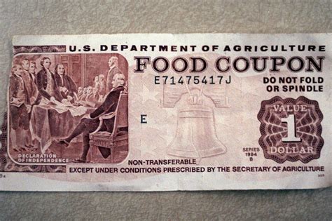 A photo of food stamp legislation from the 1980s