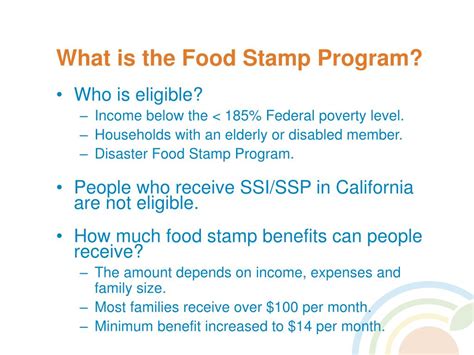 Food Stamp Program Overview