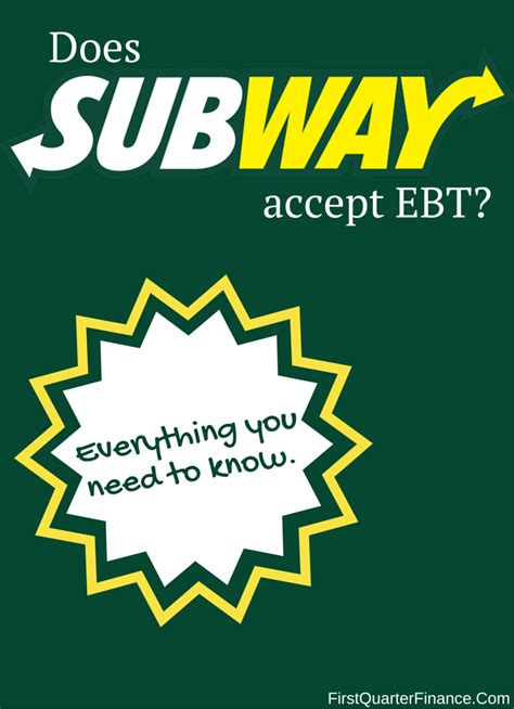 Food stamps at Subway restaurants