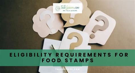 Eligibility Requirements for Food Stamps