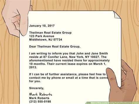 Food Stamps Rent Letter Sample