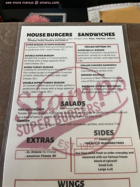 Food Stamps Restaurant Menu