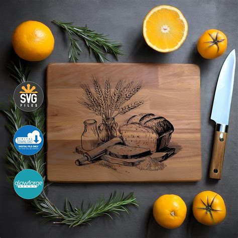 Food-themed cutting board template