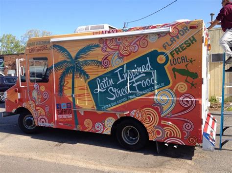 Food truck with a non-profit organization's logo and branding