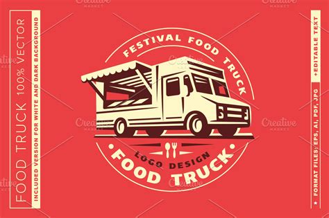 Food Truck Logo Template Creative Market