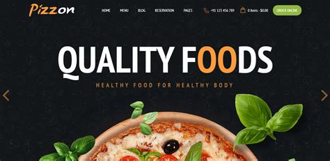 Food Website Template for WordPress